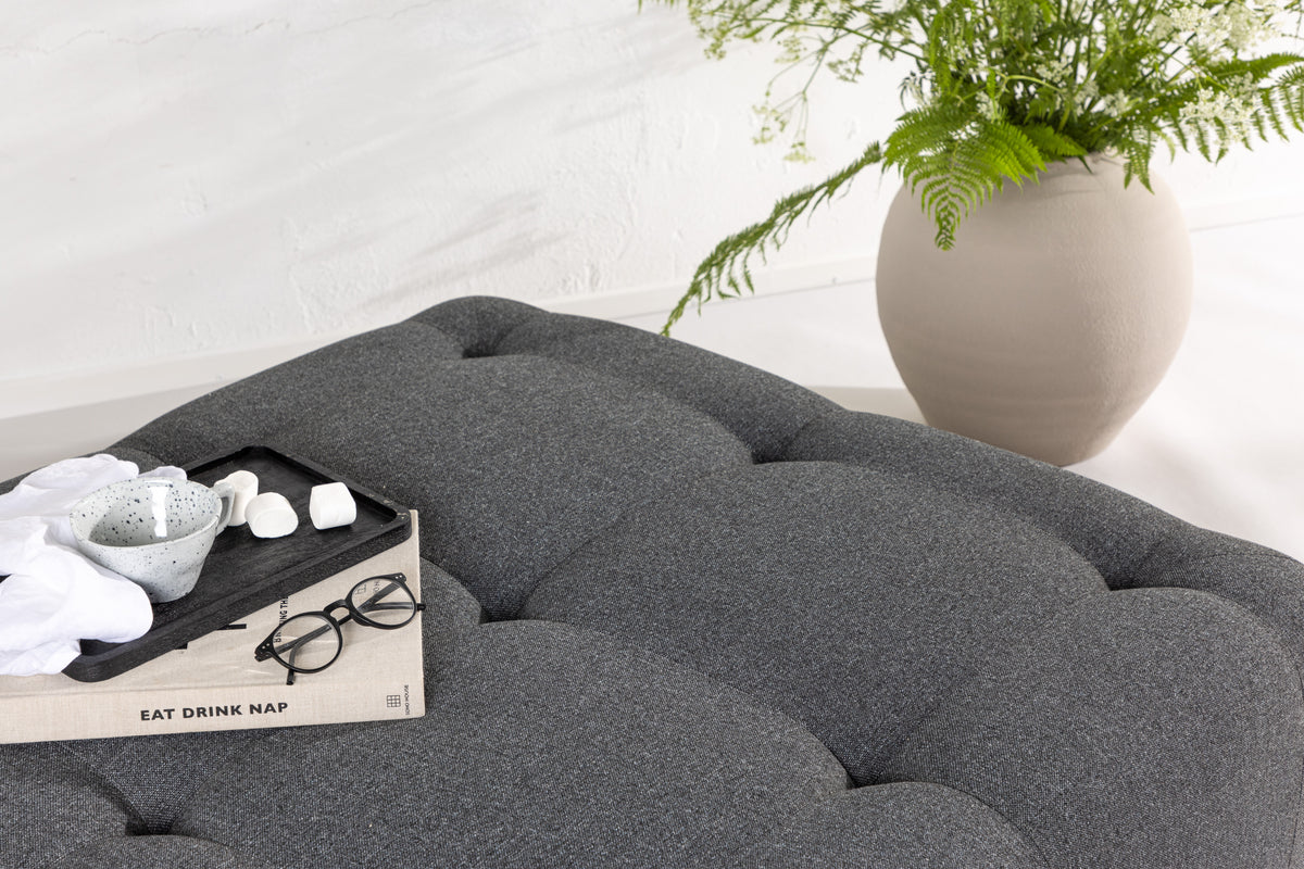 Venture Design Turin Puff 100 x 40 x 100 Mörkgrå