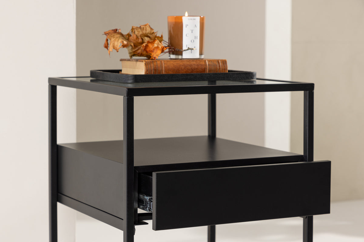 Venture Design Fortaleza Sidobord 40 x 40 Svart
