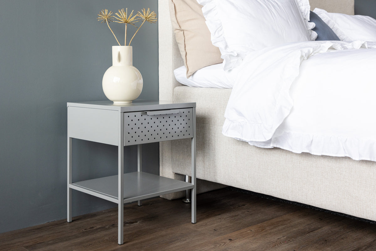 Venture Design Sacramento Sängbord 40 x 40 Ljusgrå