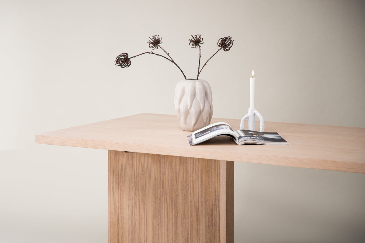 Venture Design Bassholmen Rektangulära Matbord 240 x 100 Vitputsad