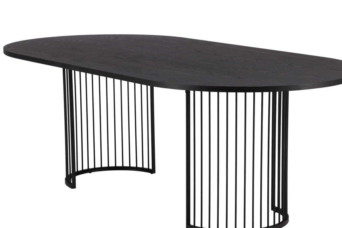 Venture Design Hamneskär Ovala Matbord 220 x 110 Svart