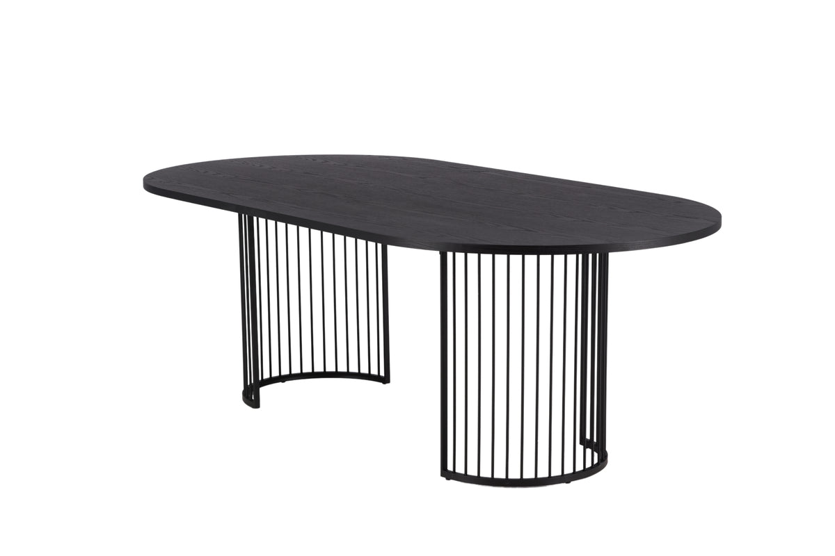 Venture Design Hamneskär Ovala Matbord 220 x 110 Svart