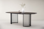 Venture Design Hamneskär Ovala Matbord 220 x 110 Svart