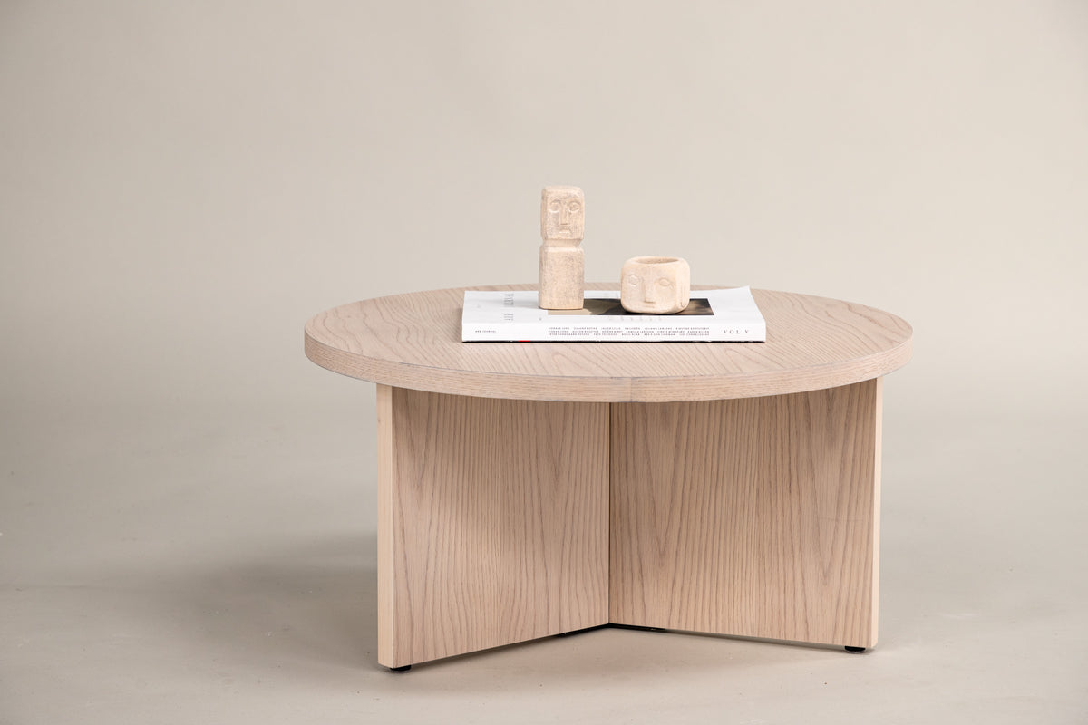Venture Design Saltö Soffbord ⌀85 Vitputsad