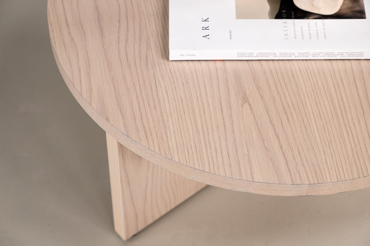 Venture Design Saltö Soffbord ⌀85 Vitputsad