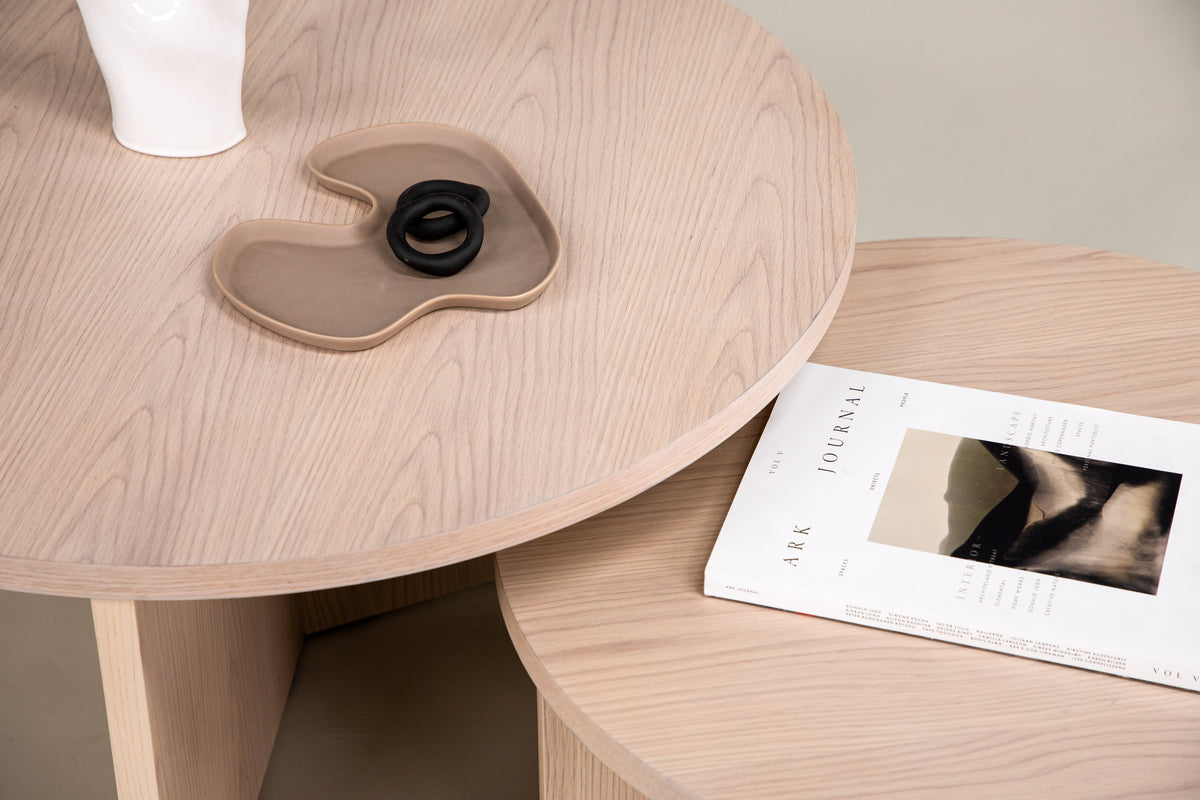 Venture Design Saltö Soffbord ⌀85 Vitputsad