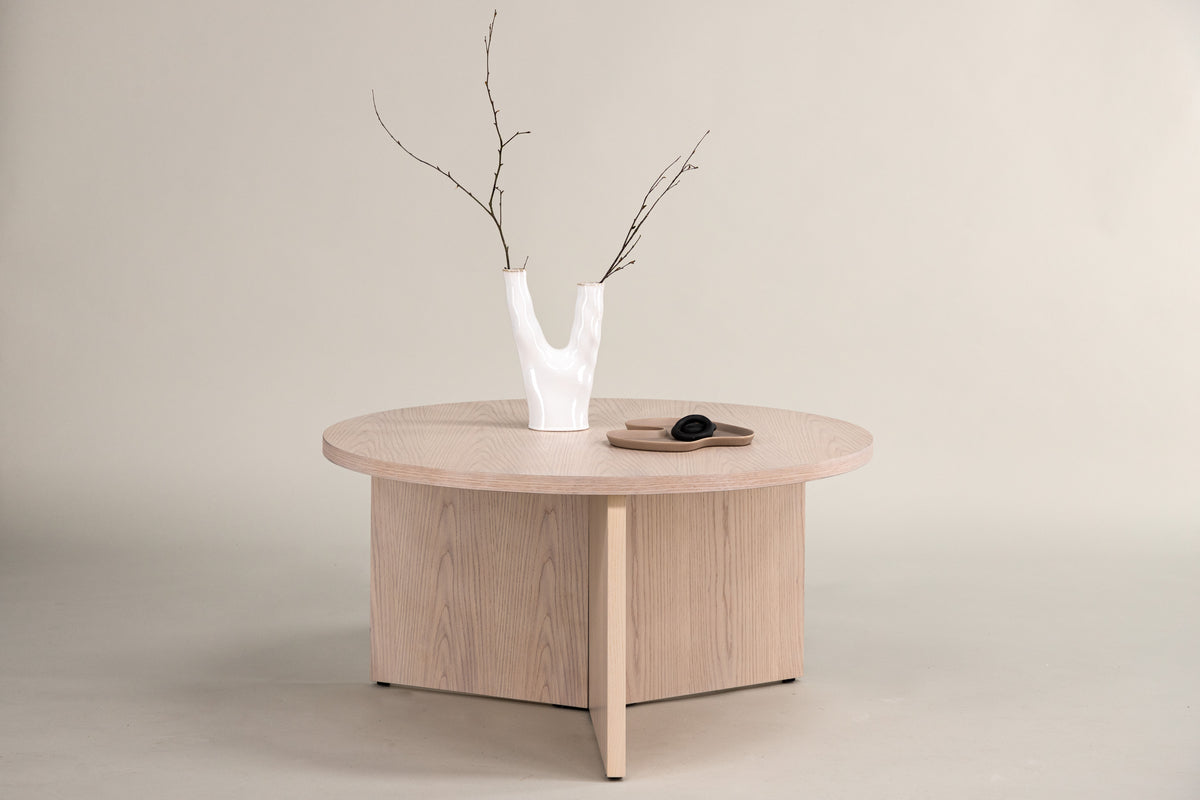 Venture Design Saltö Soffbord ⌀65 Vitputsad