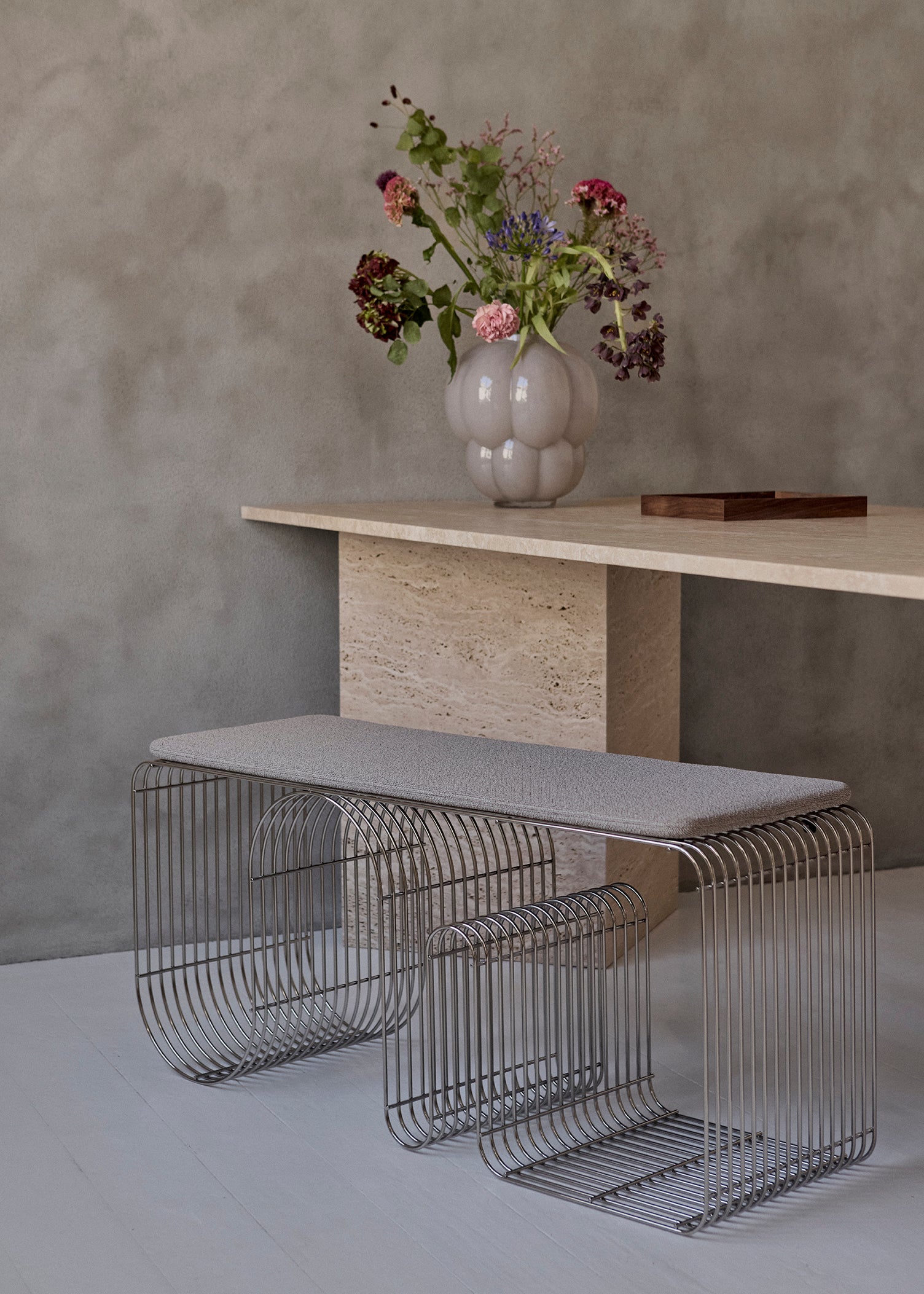 AYTM CURBA Bänk, Silver