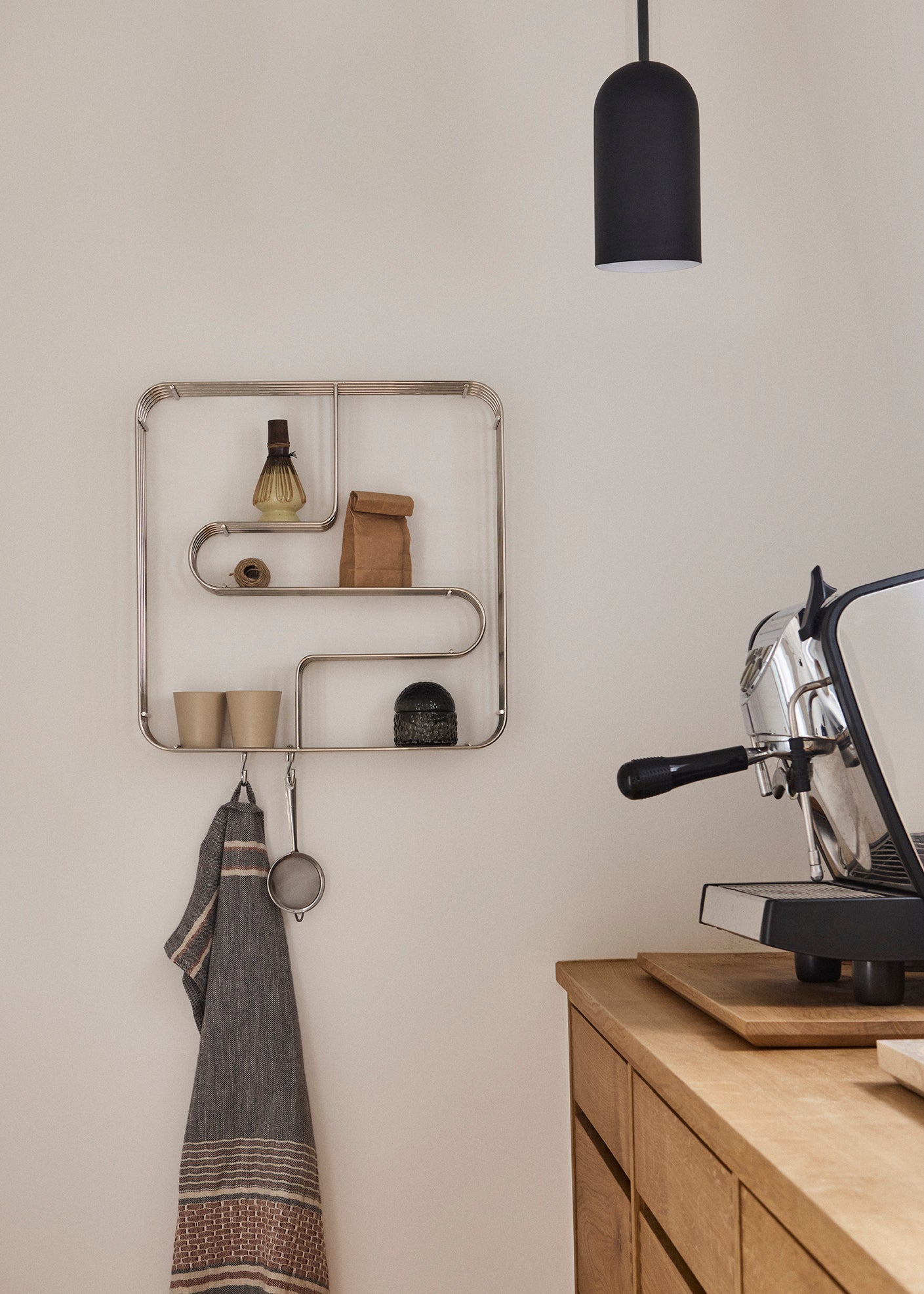 AYTM CURVA Square Hylla, Guld