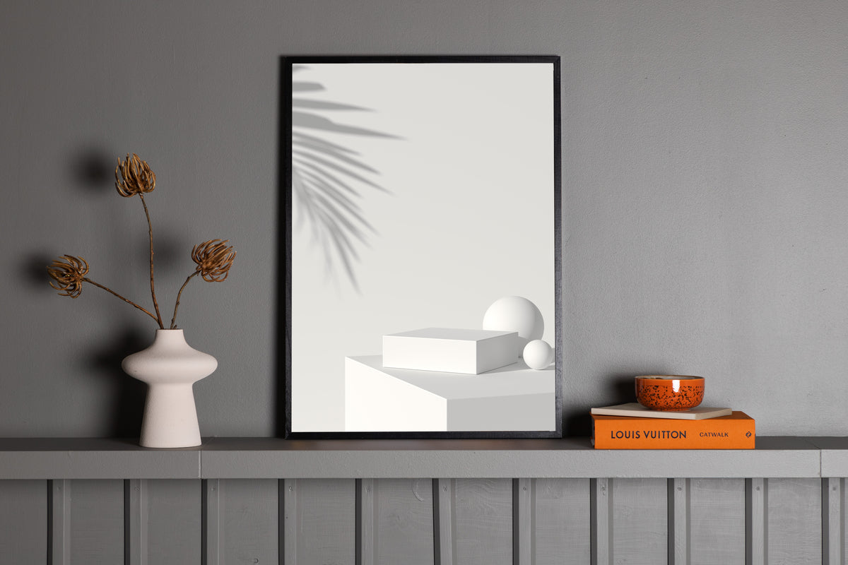 Venture Design White Box Posters Beige