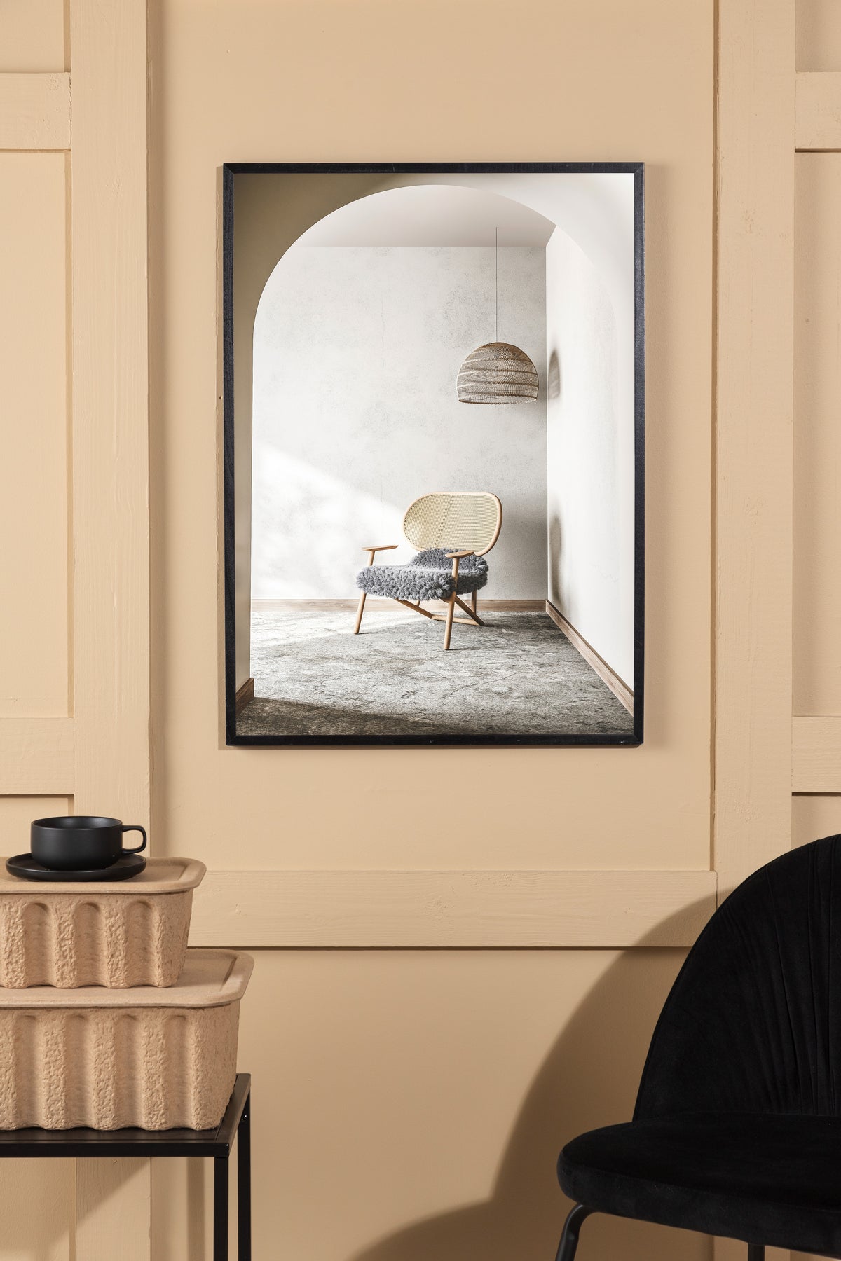 Venture Design Lounge Chair Posters Beige