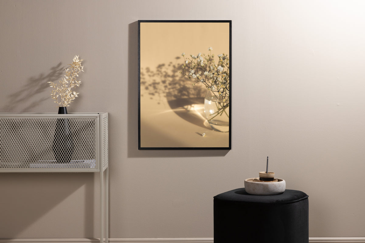 Venture Design White Flowers Posters Beige