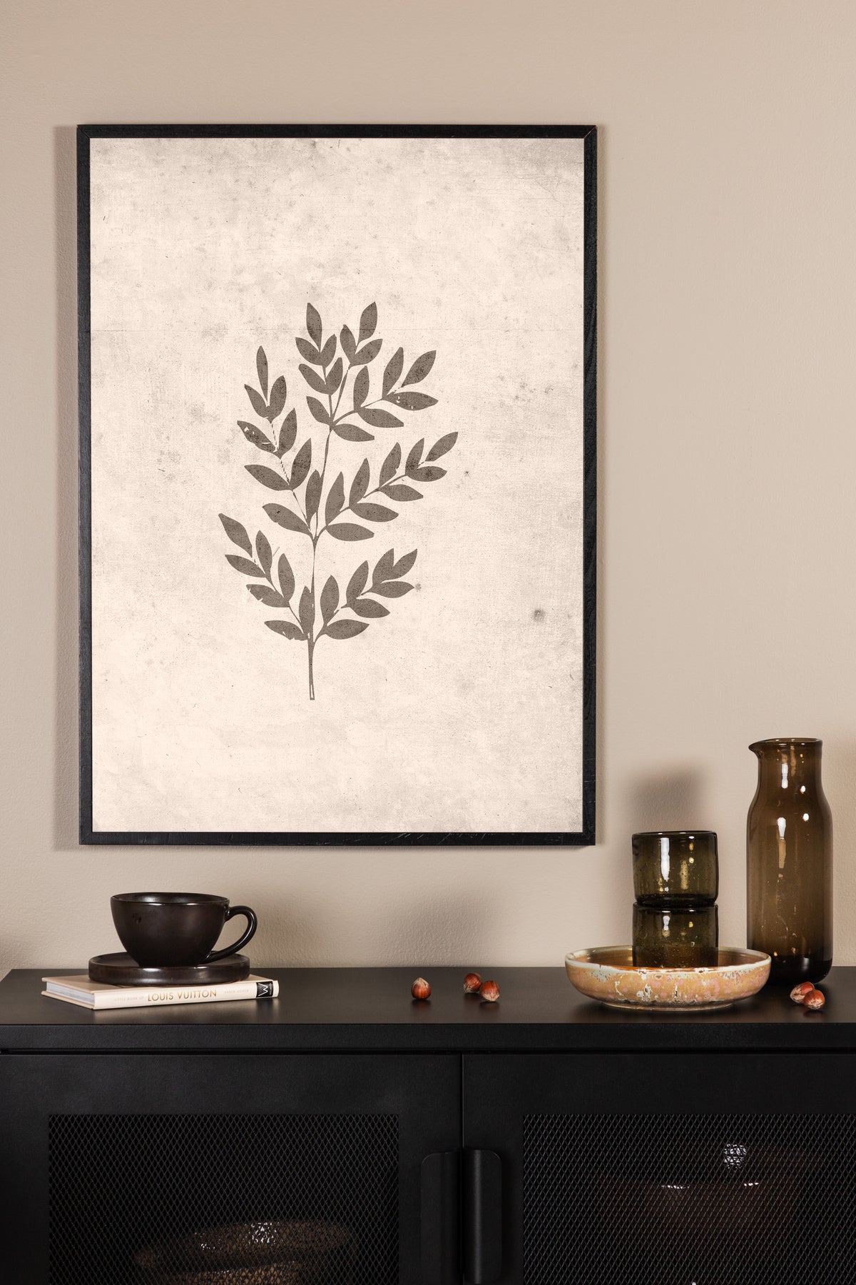 Venture Design Spring leaf Posters Beige