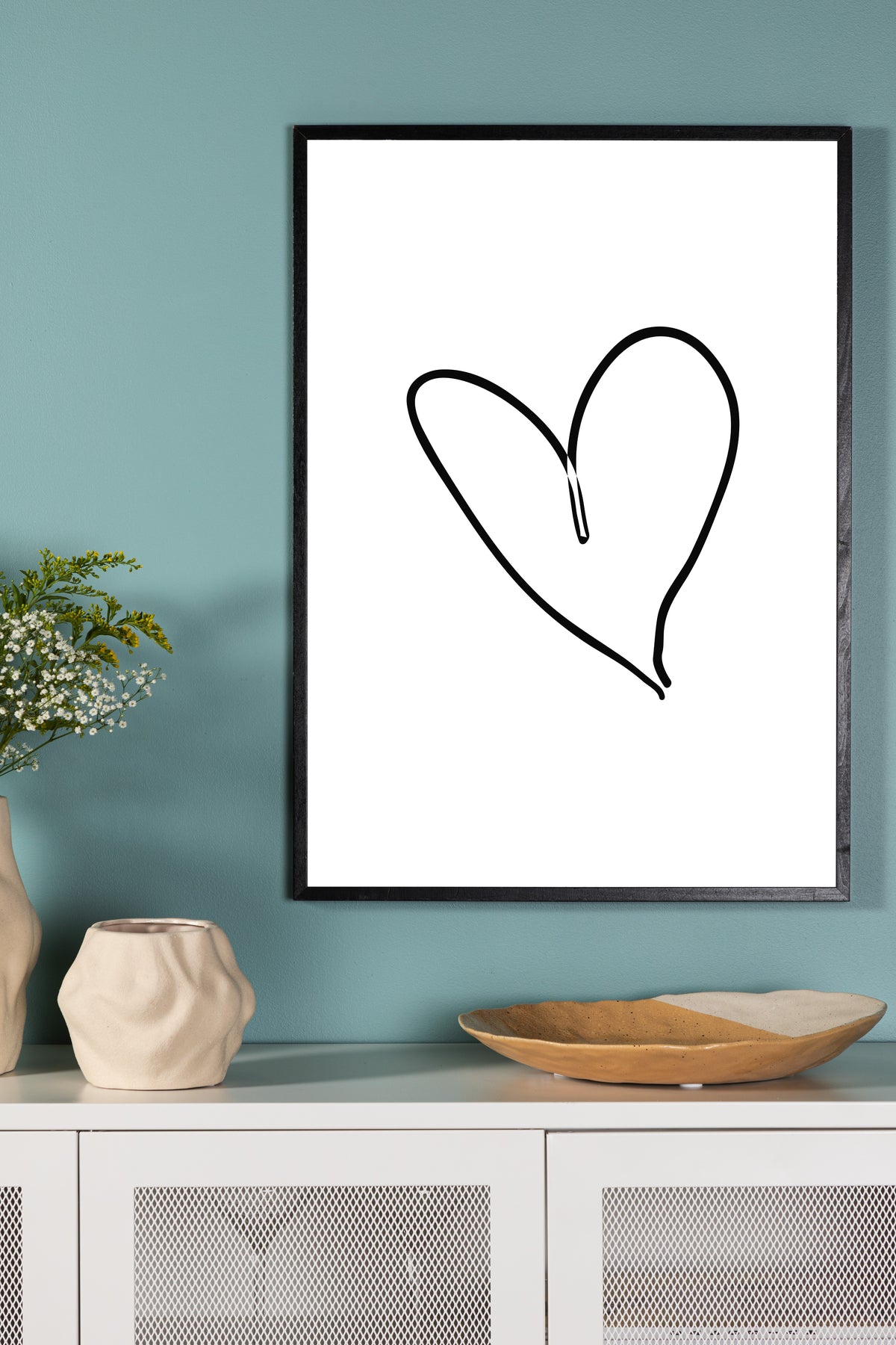 Venture Design Heart Posters Vit