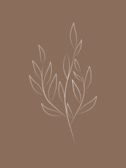 Venture Design Drawed leaf Posters Brun