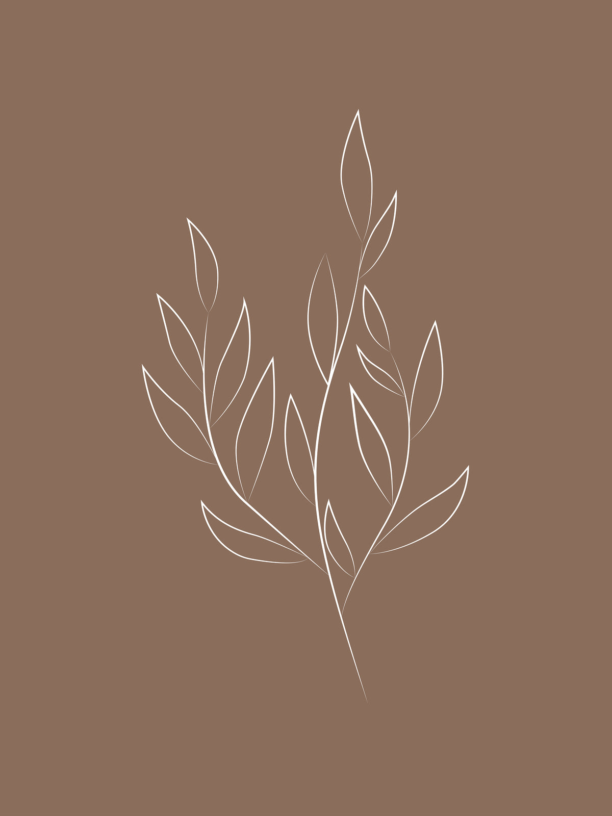 Venture Design Drawed leaf Posters Brun