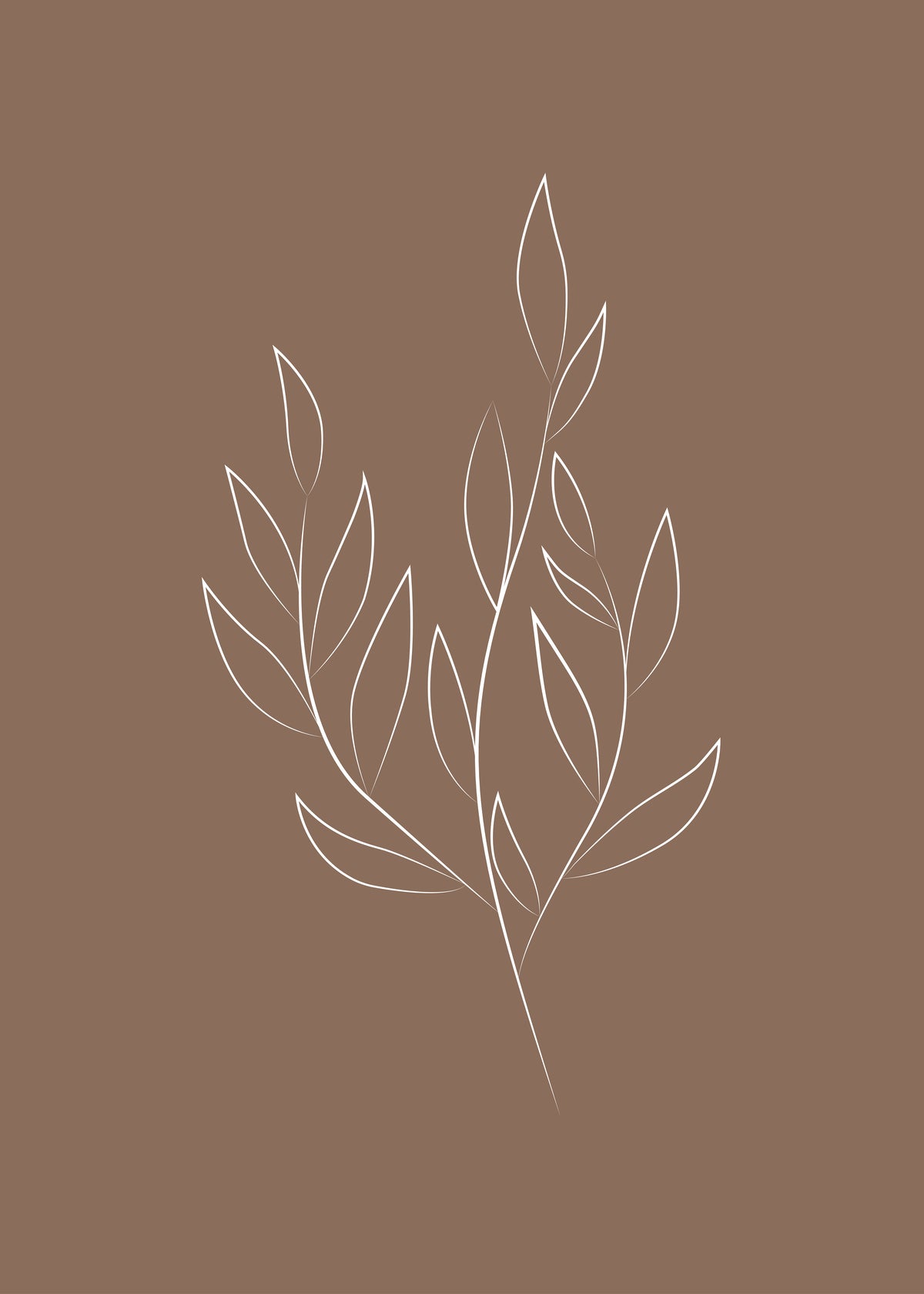 Venture Design Drawed leaf Posters Brun