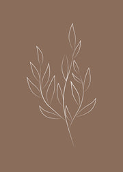 Venture Design Drawed leaf Posters Brun
