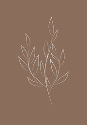 Venture Design Drawed leaf Posters Brun