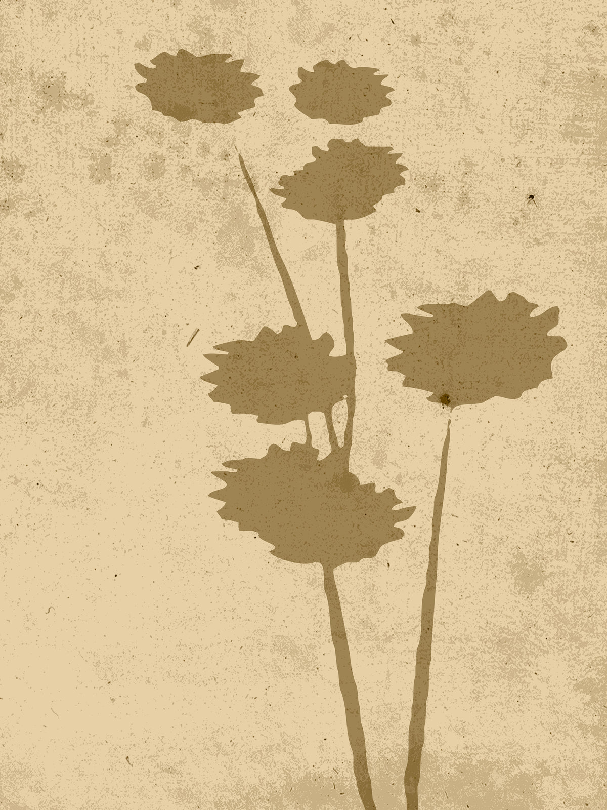 Venture Design Flower art Posters Beige