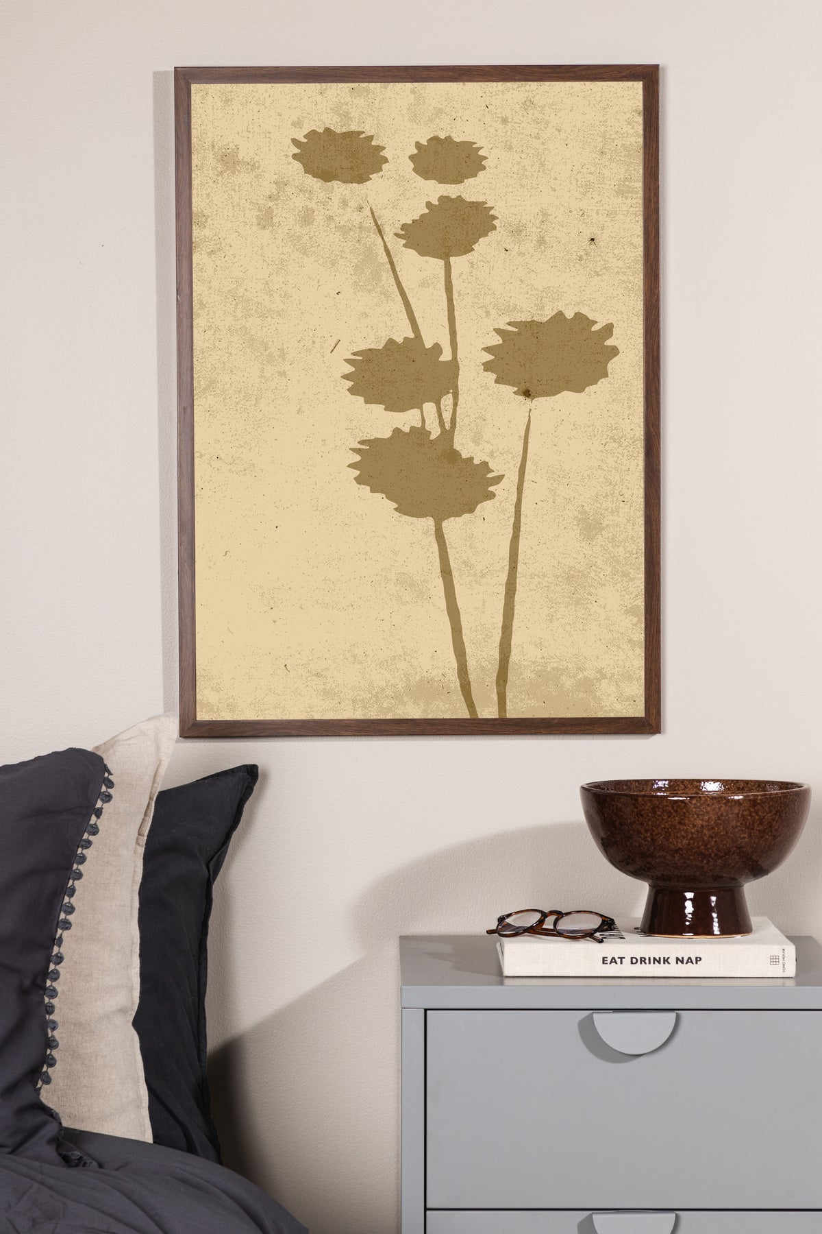 Venture Design Flower art Posters Beige