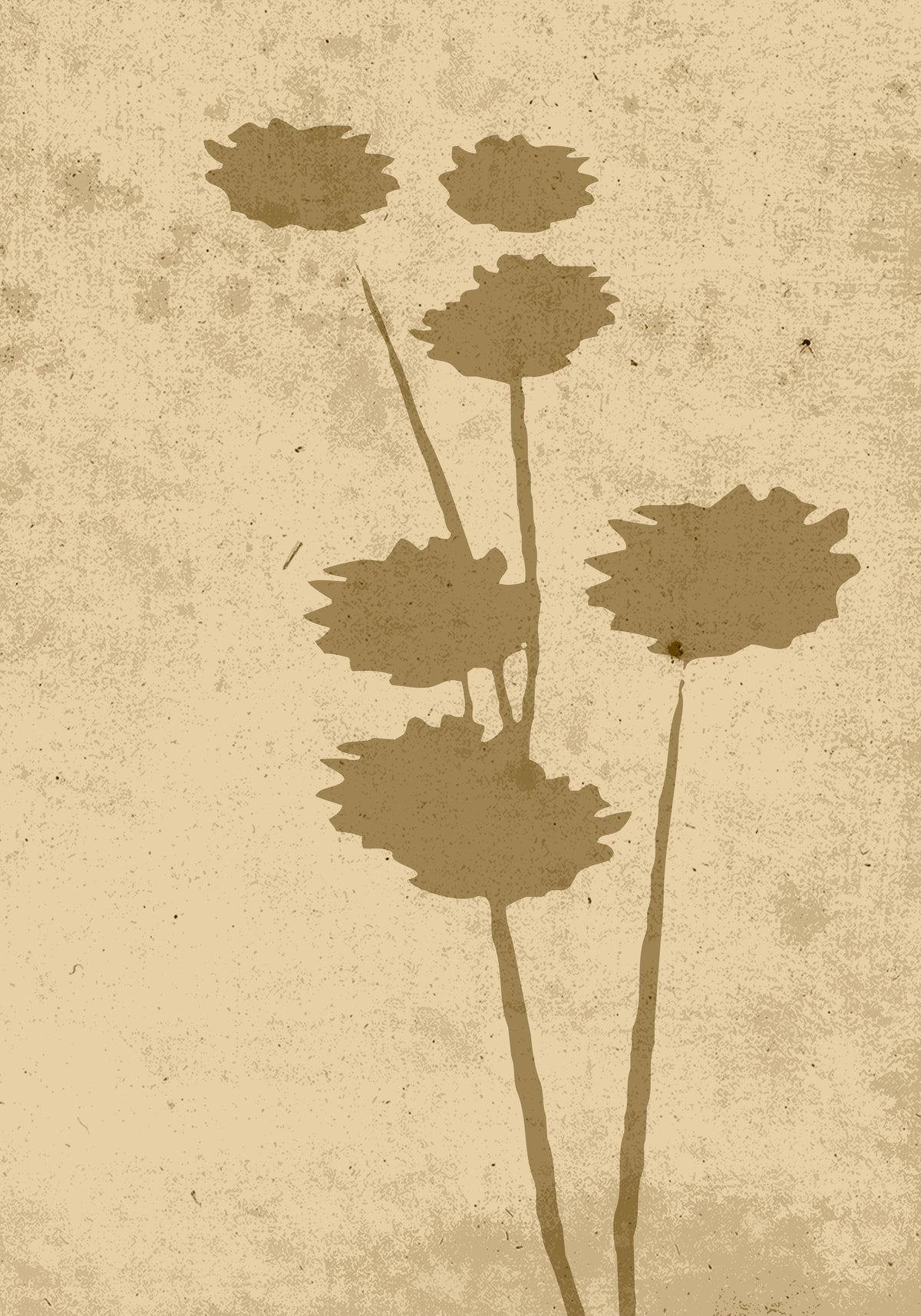 Venture Design Flower art Posters Beige