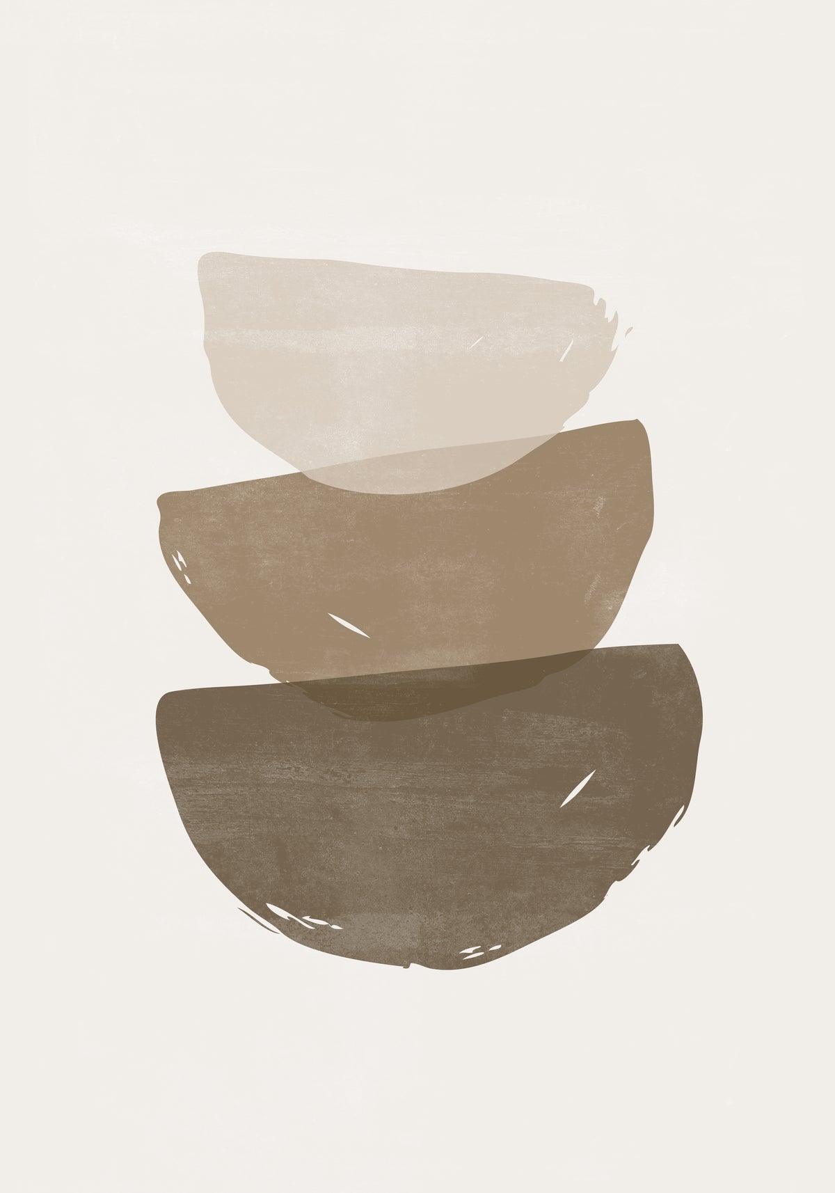 Venture Design Brush strokes Posters Beige