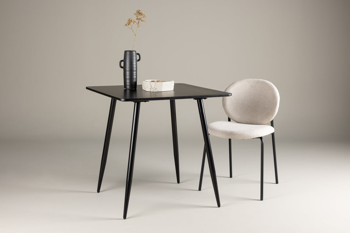 Venture Design Polar Rektangulära Matbord 75 x 75 Svart
