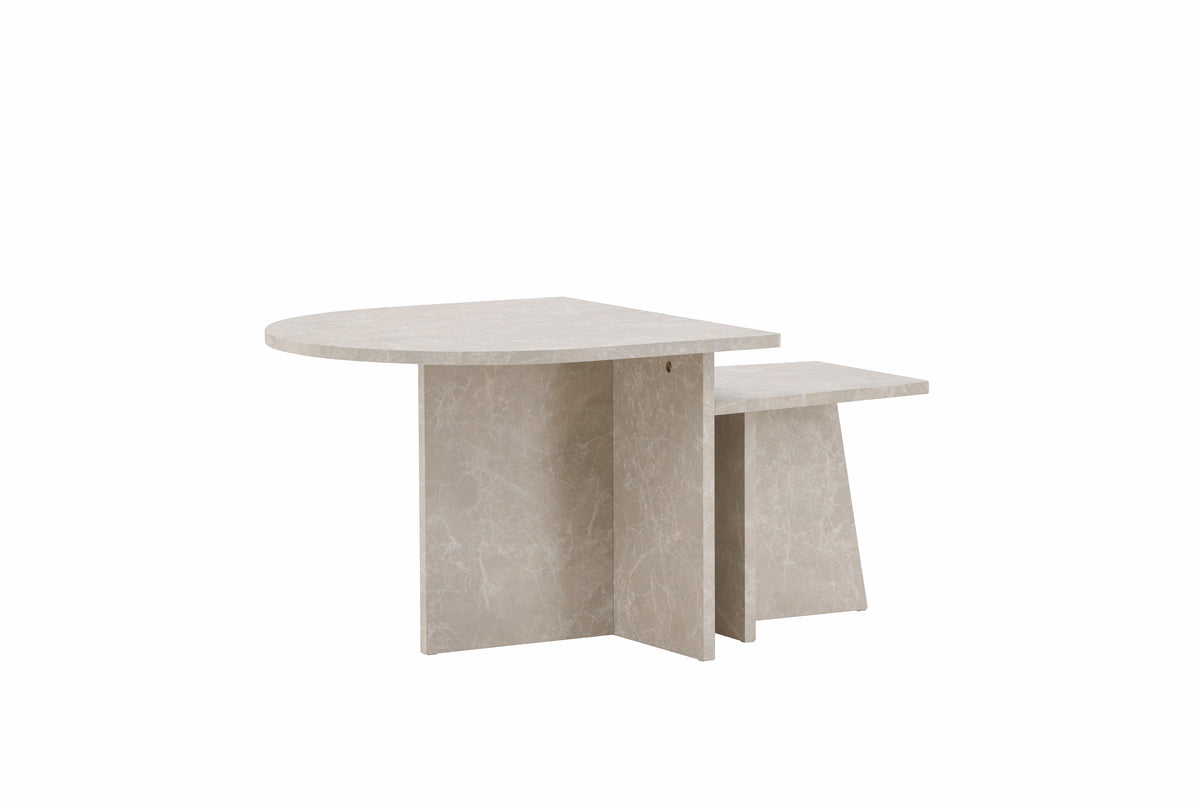 Venture Design Sala Soffbord Bord 1: 60 cm Bord 2: 40 cm x Bord 1: 60 cm Bord 2: 40 cm Beige