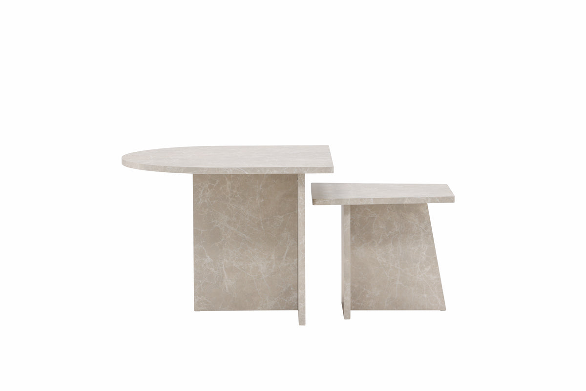 Venture Design Sala Soffbord Bord 1: 60 cm Bord 2: 40 cm x Bord 1: 60 cm Bord 2: 40 cm Beige