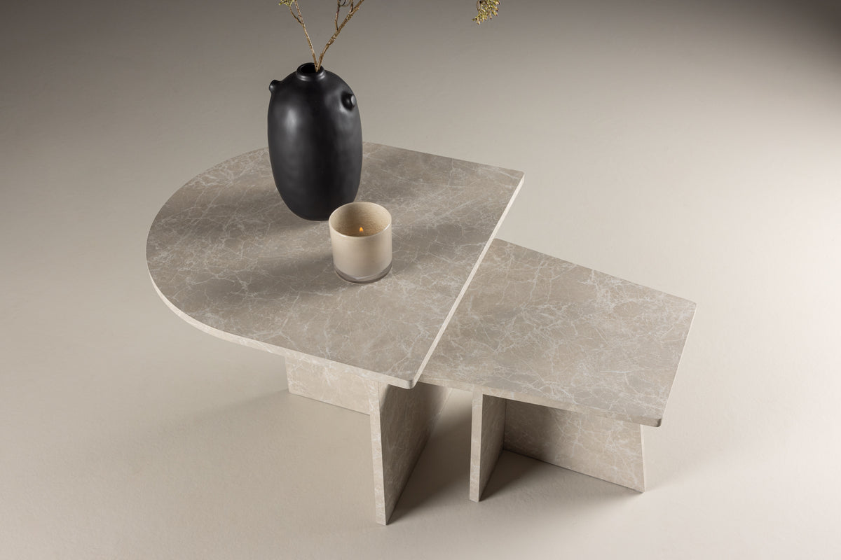 Venture Design Sala Soffbord Bord 1: 60 cm Bord 2: 40 cm x Bord 1: 60 cm Bord 2: 40 cm Beige