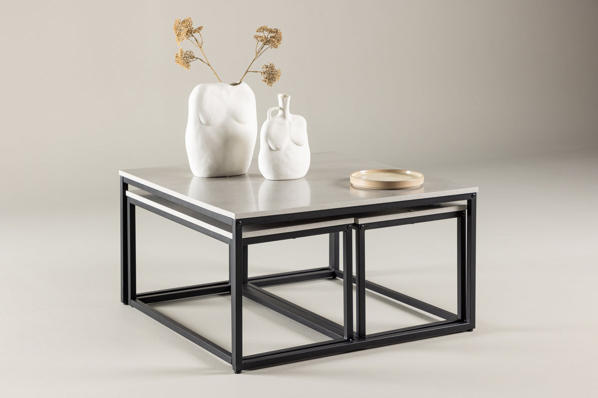 Venture Design Solna Soffbord Bord 1: 80 cm Bord 2: 73 cm x Bord 1: 80 Bord 2: 38 cm Grå