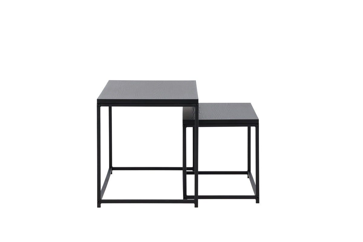 Venture Design Staal Soffbord Bord 1: 100 cm Bord 2: 75 cm x Bord 1: 43 cm Bord 2: 33 Svart