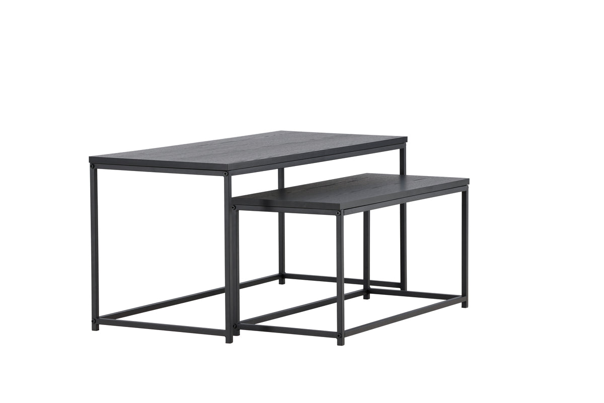 Venture Design Staal Soffbord Bord 1: 100 cm Bord 2: 75 cm x Bord 1: 43 cm Bord 2: 33 Svart