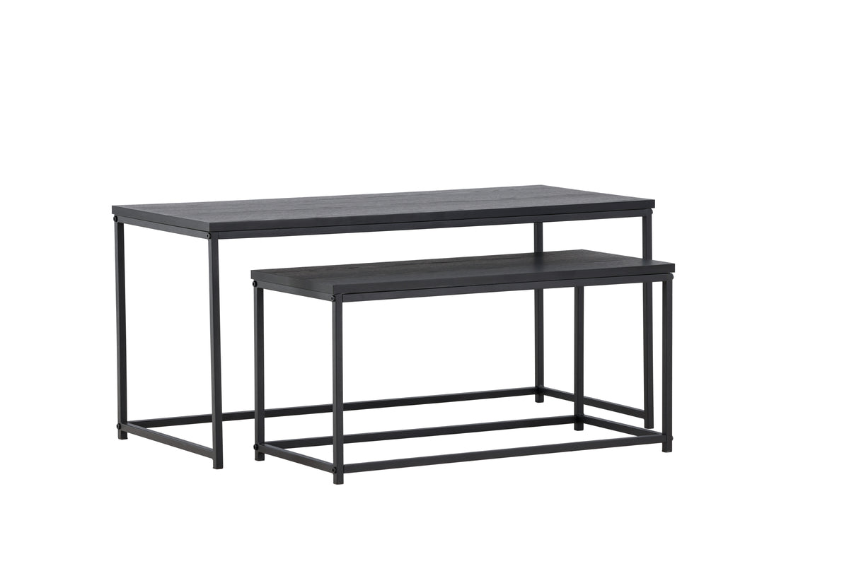 Venture Design Staal Soffbord Bord 1: 100 cm Bord 2: 75 cm x Bord 1: 43 cm Bord 2: 33 Svart