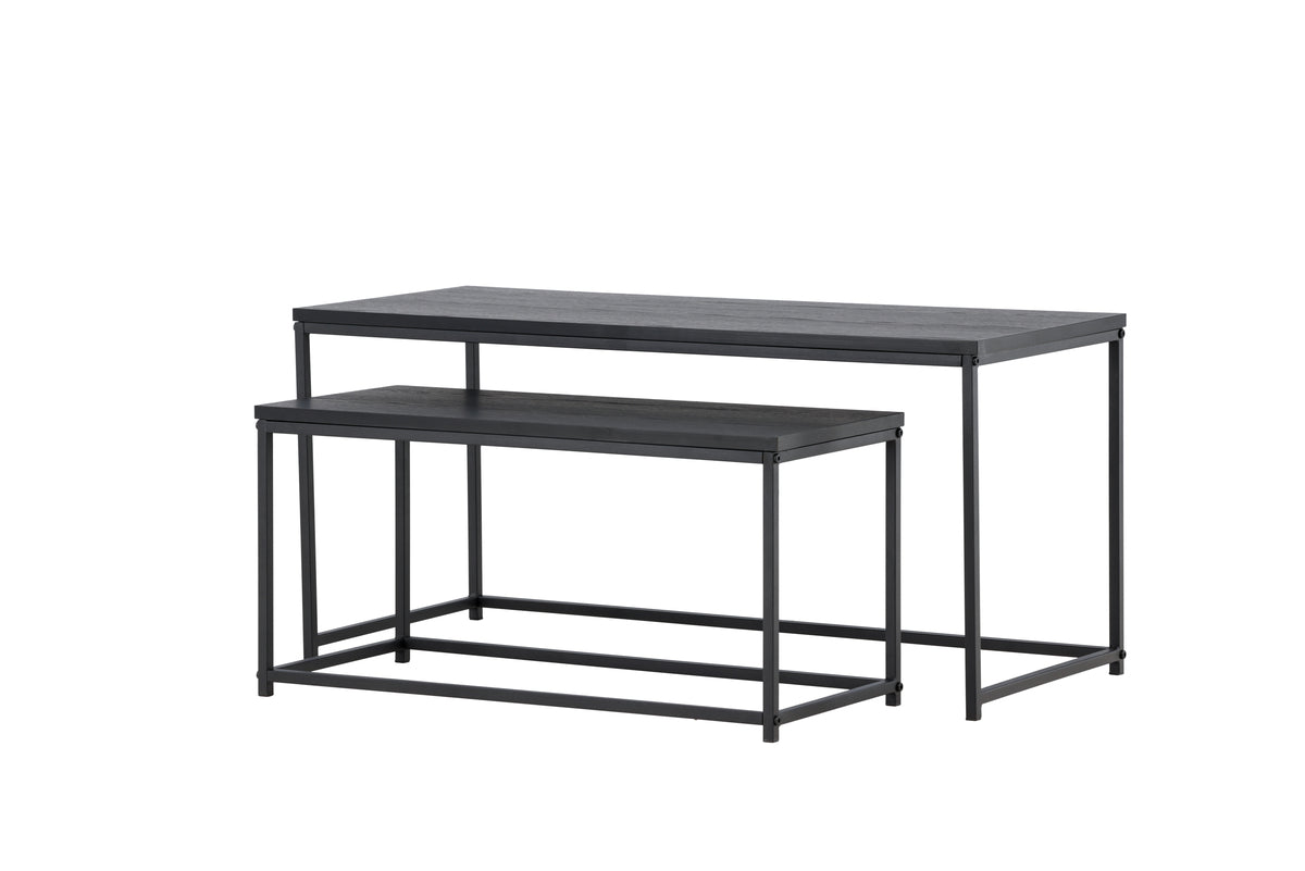 Venture Design Staal Soffbord Bord 1: 100 cm Bord 2: 75 cm x Bord 1: 43 cm Bord 2: 33 Svart