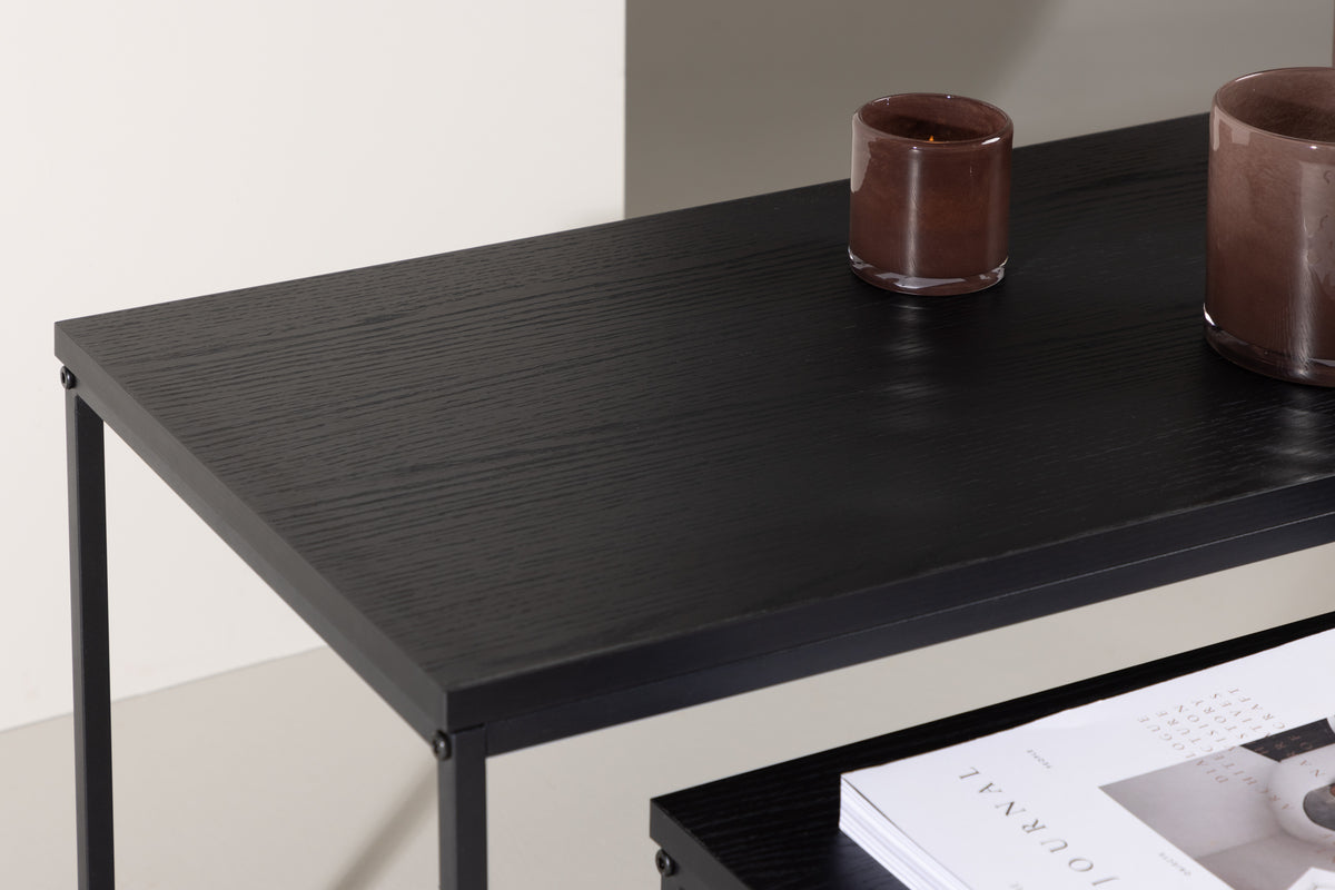 Venture Design Staal Soffbord Bord 1: 100 cm Bord 2: 75 cm x Bord 1: 43 cm Bord 2: 33 Svart