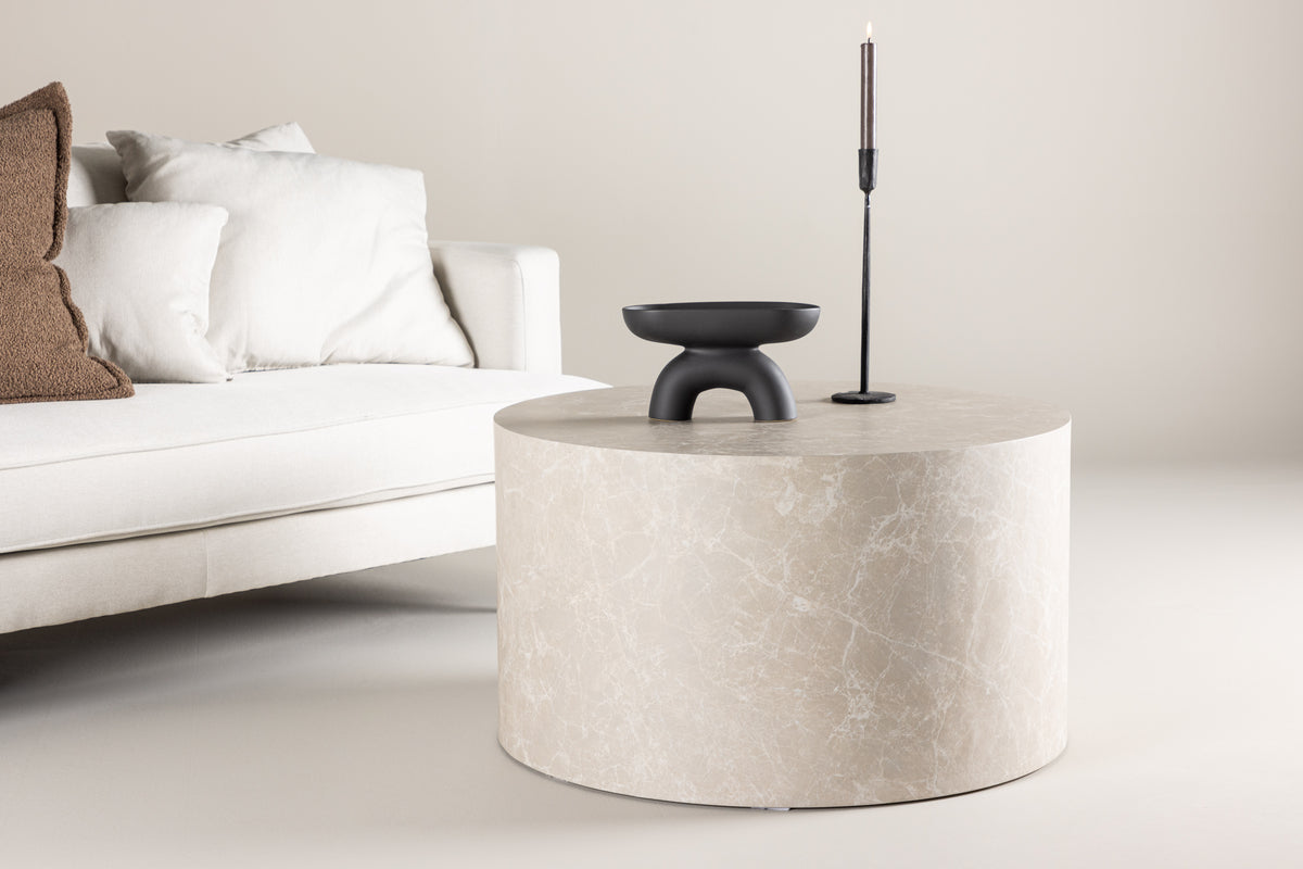 Venture Design York Soffbord ⌀80 Beige