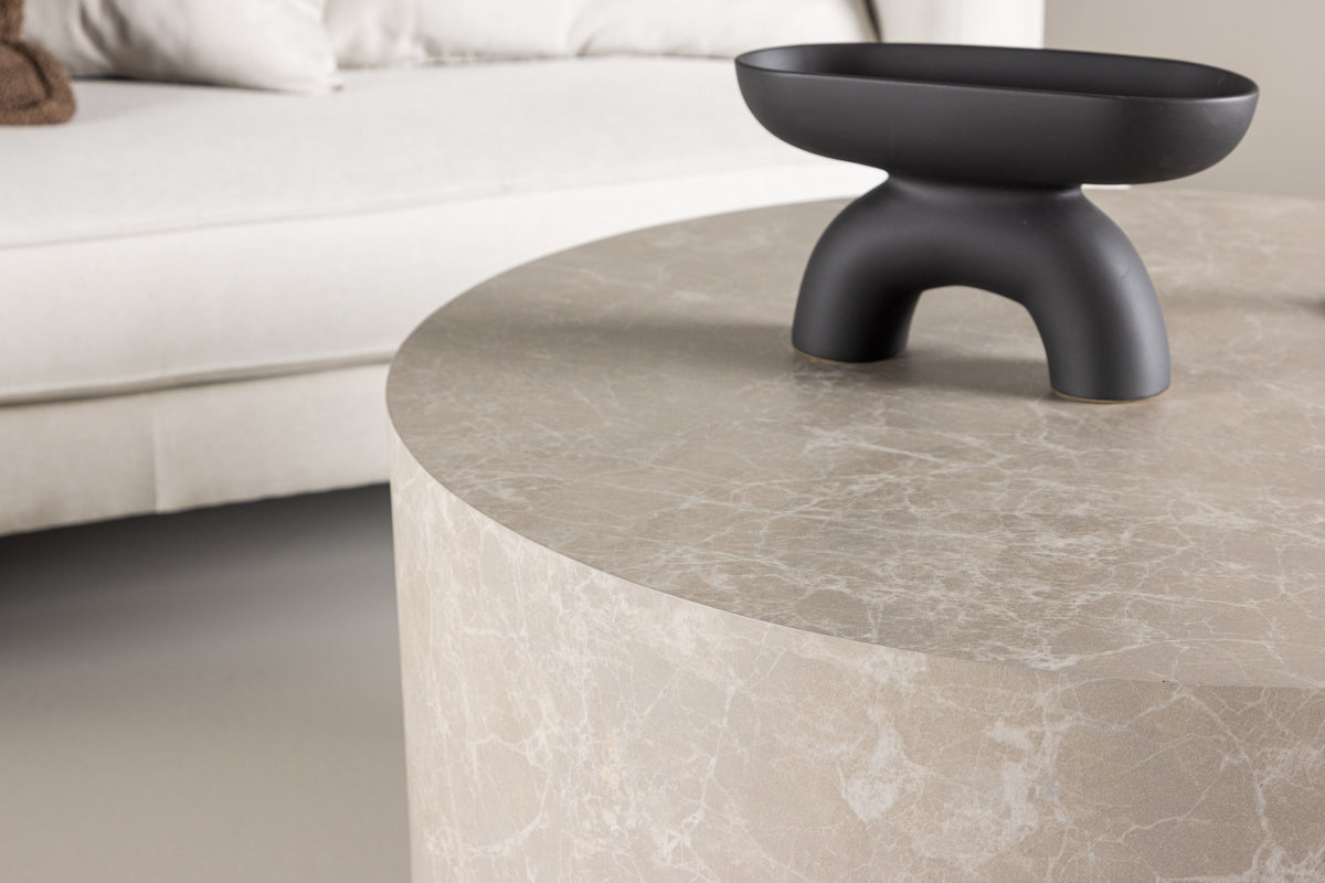 Venture Design York Soffbord ⌀80 Beige