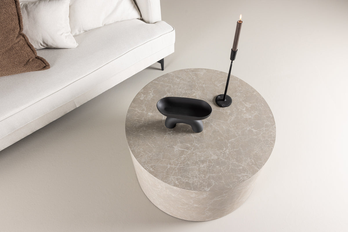 Venture Design York Soffbord ⌀80 Beige