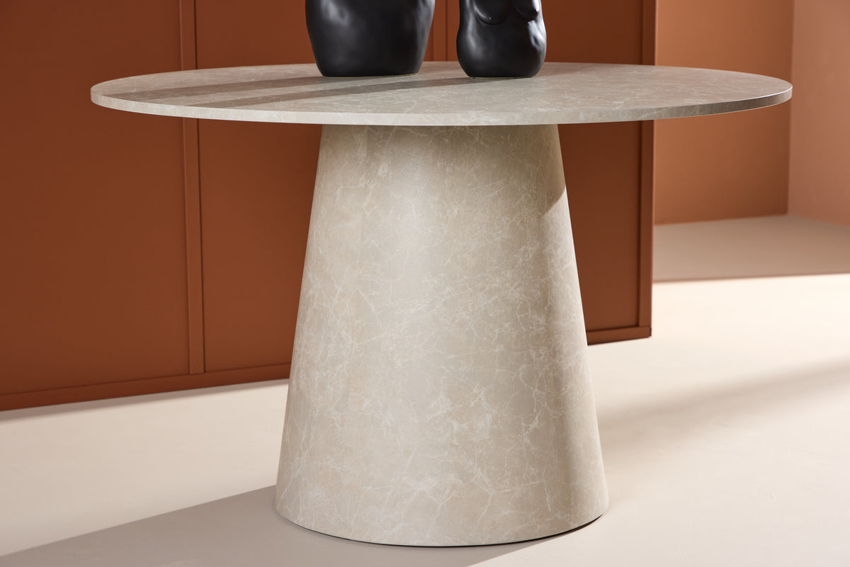 Venture Design Lanzo Runda Matbord ⌀120 Beige