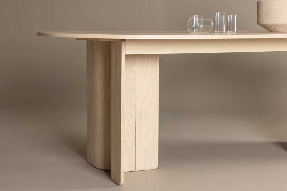 Venture Design Tyresö Ovala Matbord 220 x 100 Vitputsad