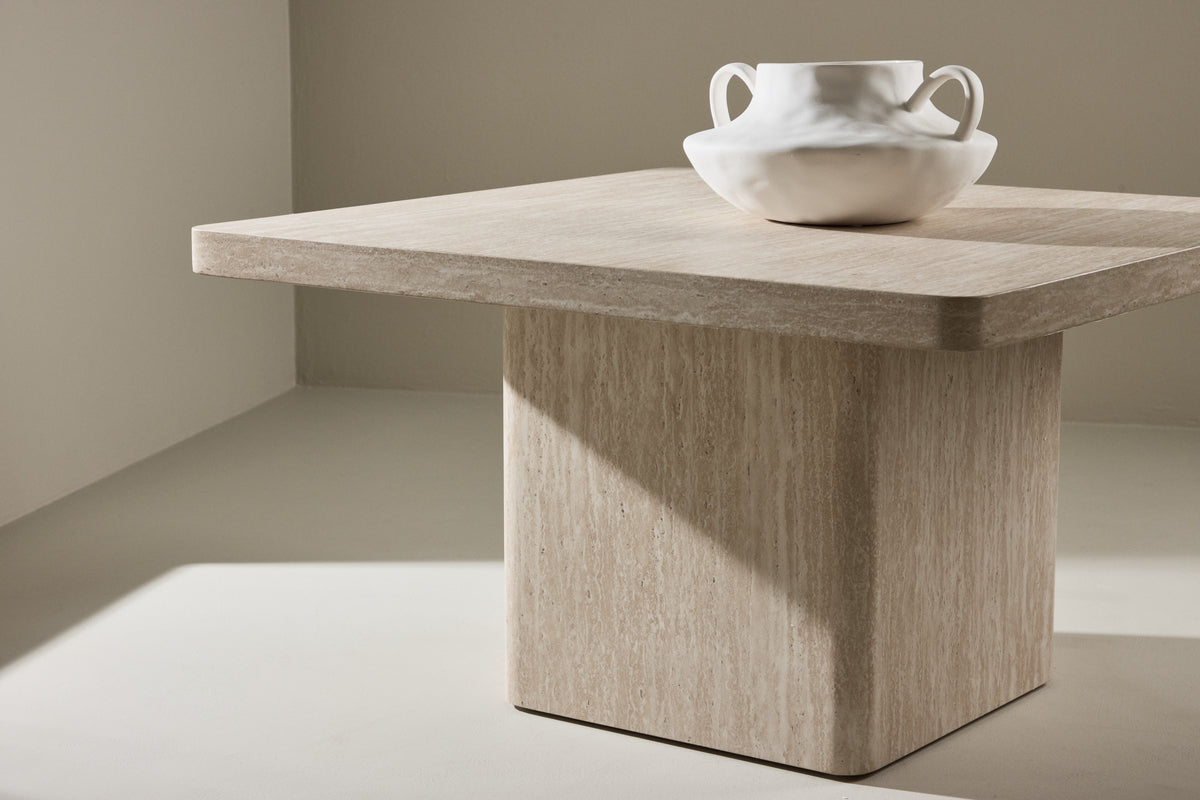 Venture Design Qvart Soffbord 80 x 80 Beige