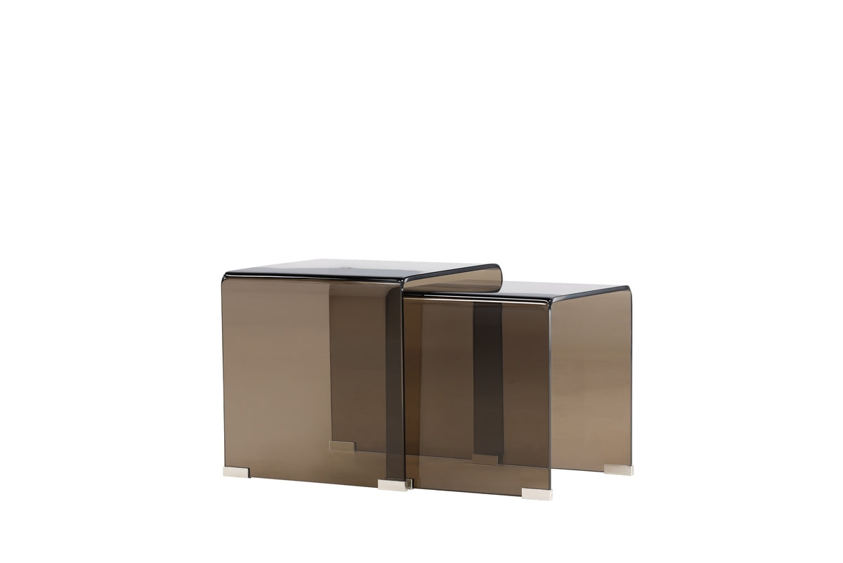 Venture Design Telemark Sidobord Table 1: 42 x 42cm, Table 2: 36 x 36cm Brun
