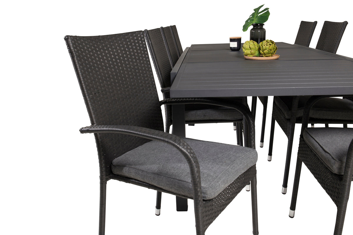 Venture Design Marbella Rektangulära Matbord 160 x 100 Svart
