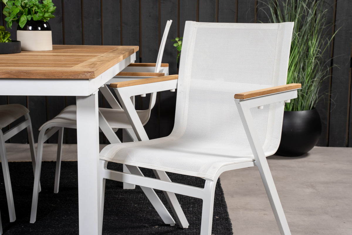 Venture Design Mexico & Panama Matstolar Vit + Matbord 160 x 90