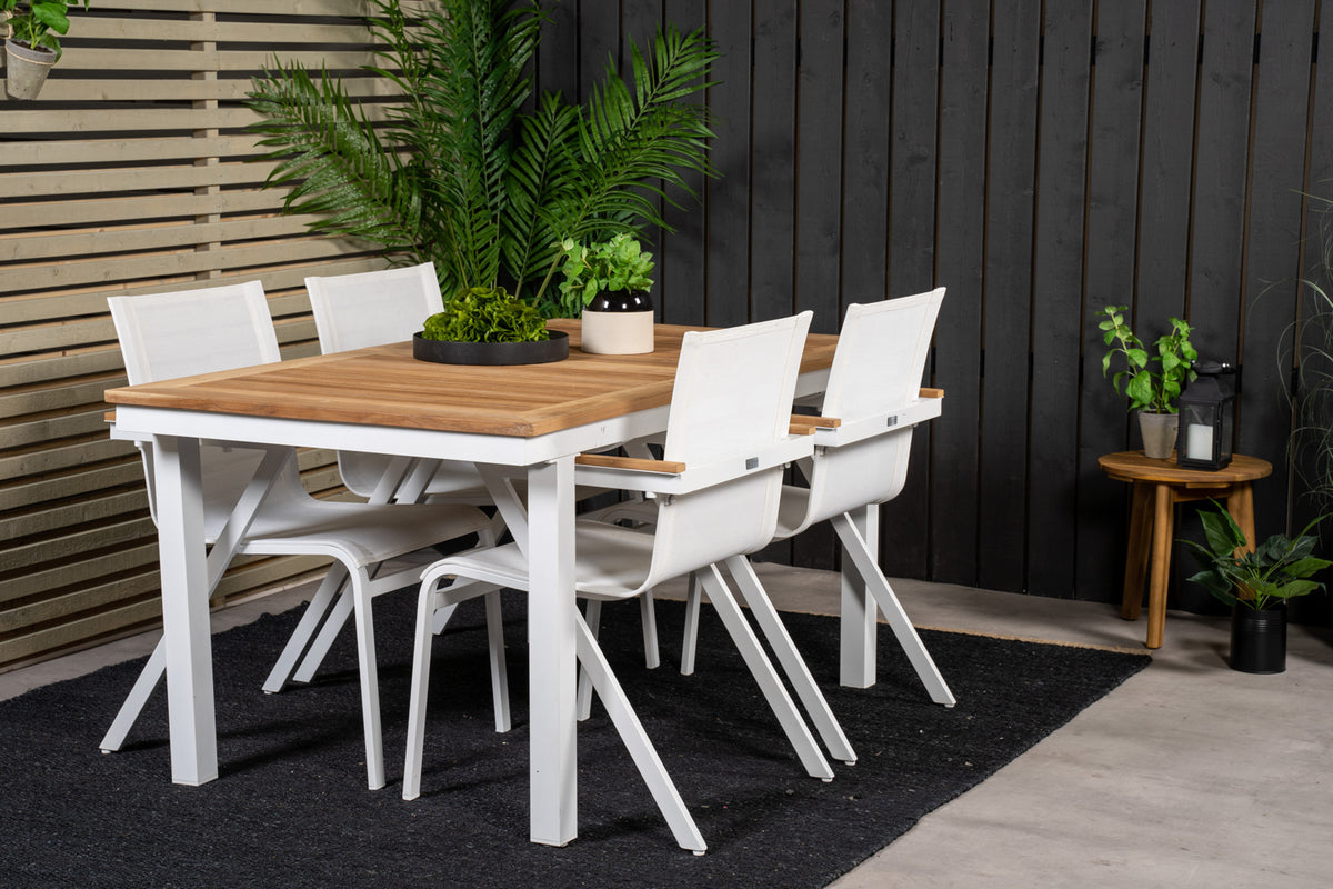 Venture Design Mexico & Panama Matstolar Vit + Matbord 160 x 90
