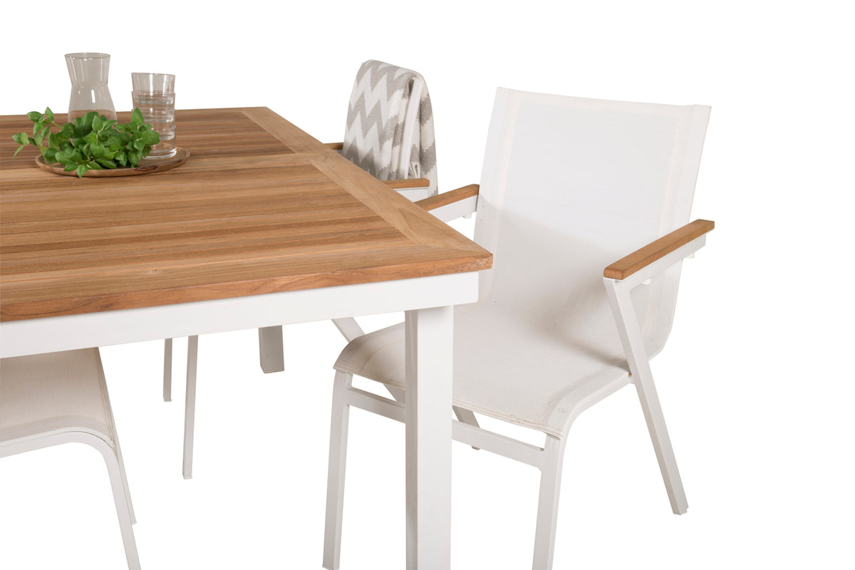 Venture Design Mexico & Panama Matstolar Vit + Matbord 160 x 90