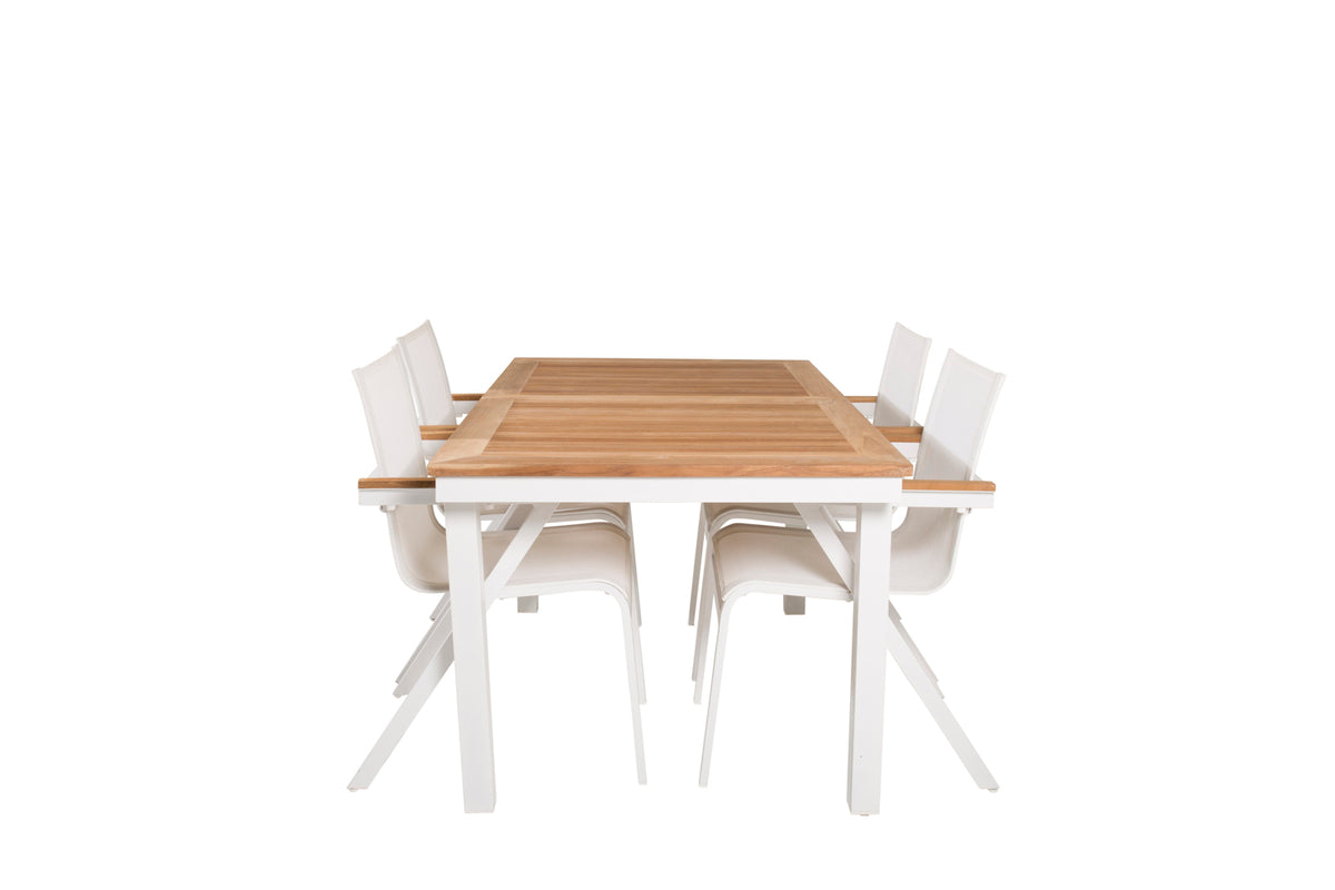 Venture Design Mexico & Panama Matstolar Vit + Matbord 160 x 90