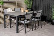 Venture Design Levels & Copacabana Matbord 160 x 100 + Matstolar Grå